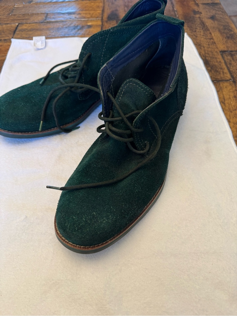 Cole Haan Men's Charles Chukka Boots C11162 Green Suede Size 11M